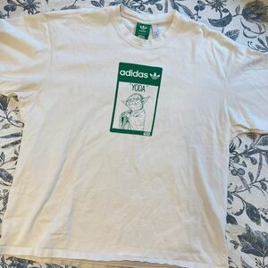 Adidas White Yoda Graphic Tee